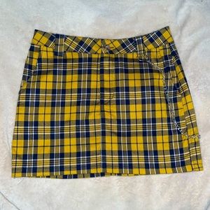 Current Mood Plaid Skirt